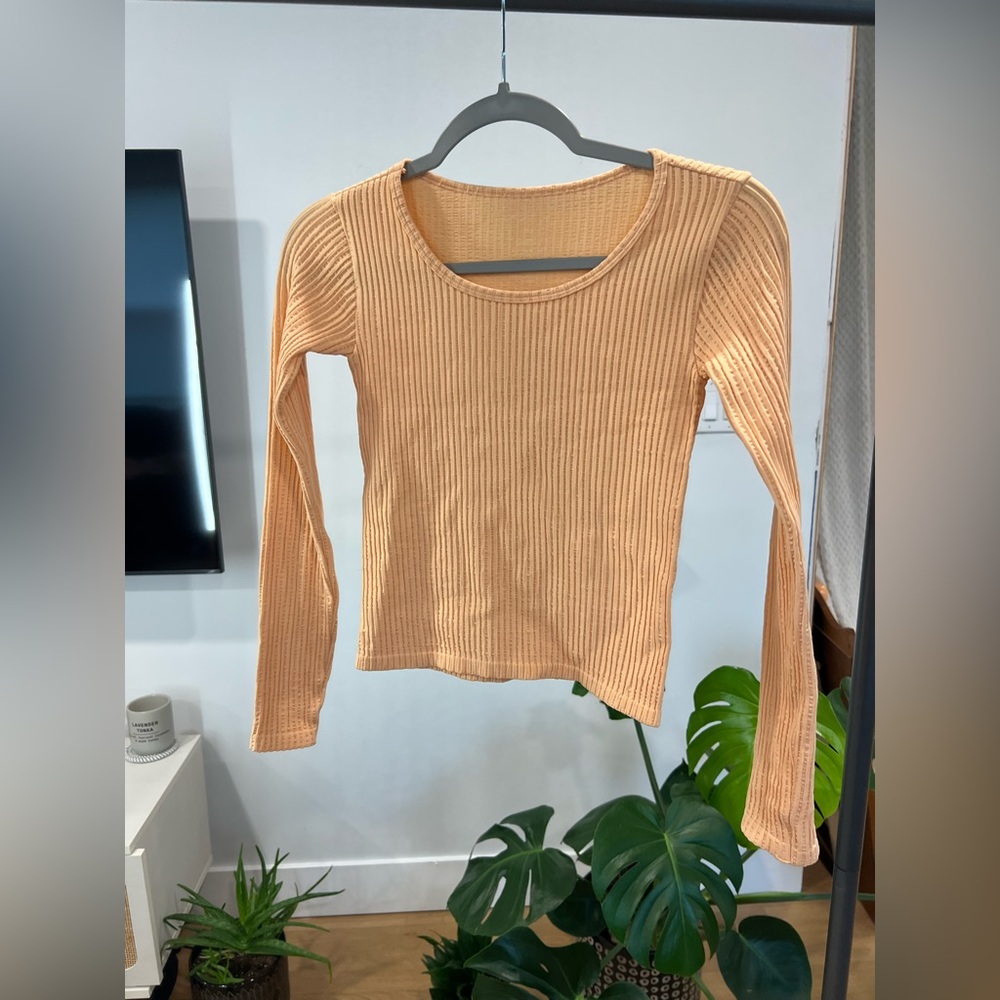 Women’s GYPSY + JADE Ribbed Cropped Peachy* Long Sleeve